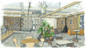 店舗照明工事のイラスト
